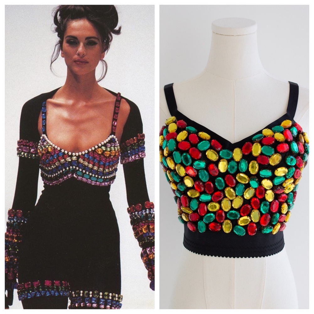 Dolce & Gabbana Fall/Winter 1991 “Hard Candy” Rainbow Bustier Top